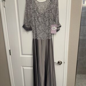 New with tag Elegant Gray Sequin Gown
